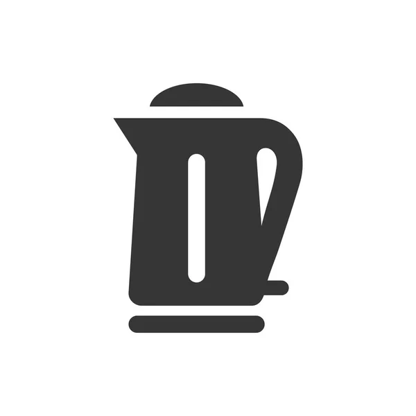 Kettle, teapot glyph single isolated vector icon — Stock Vector