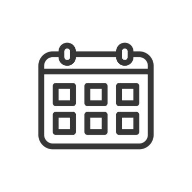 Takvim çizelgesi biçimi izole edilmiş vektör simgesi