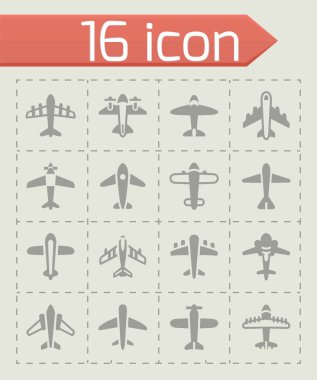Vektör uçak Icon set
