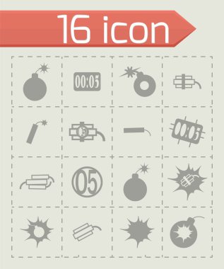 Vektör bomba Icon set