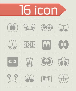 Vektör çizgi film gözleri Icon set
