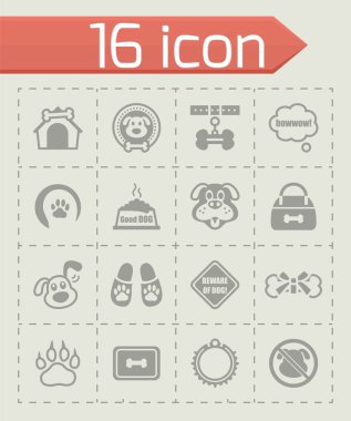 Vektör köpek Icon set