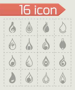 Vektör damla Icon set