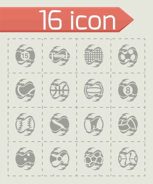 Vektör yangın spor topları Icon set