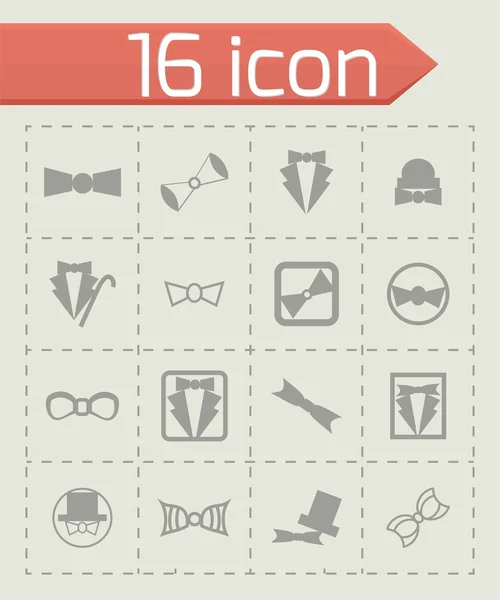 Vektör papyon Icon set — Stok Vektör