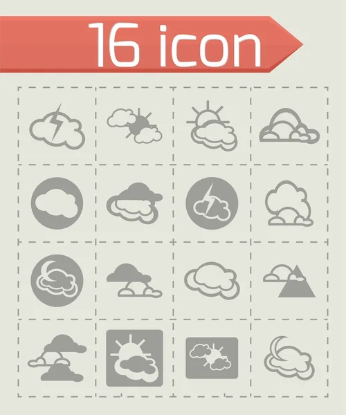 Vector Clouds icon set — Stock Vector