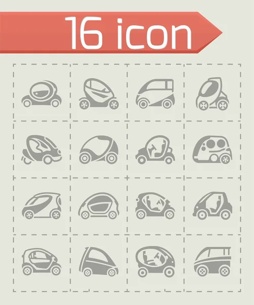 Vector Electric car icon set — Stock Vector