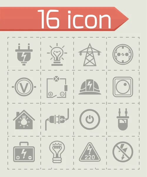 Vektör elektrik Icon set — Stok Vektör