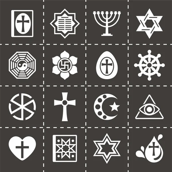 Conjunto de iconos de religión vectorial — Archivo Imágenes Vectoriales