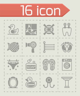 vektör banyo Icon set