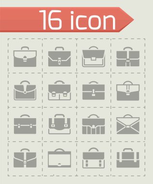Vektör evrak çantası Icon set