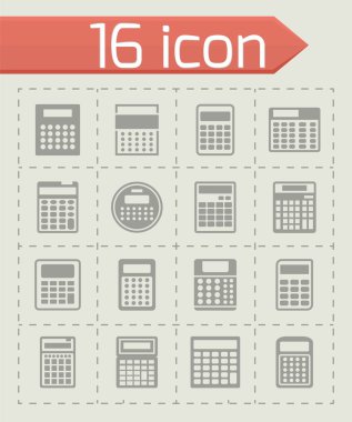 Vektör hesap makinesi simge seti