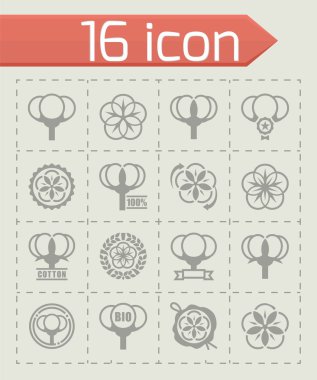 Vektör pamuk Icon set