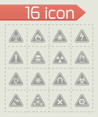 Vektör tehlike Icon set