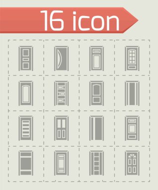 Vektör kapı Icon set