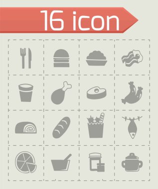 Vektör yiyecek Icon set