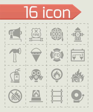 Vektör itfaiyeci Icon set