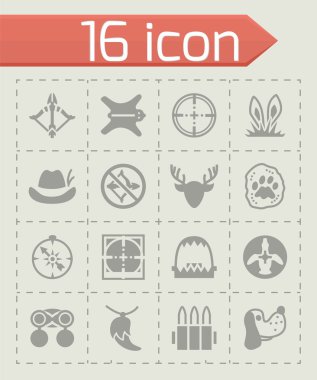 Vektör Icon set avcılık