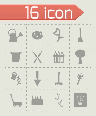 vector Icon set Bahçe