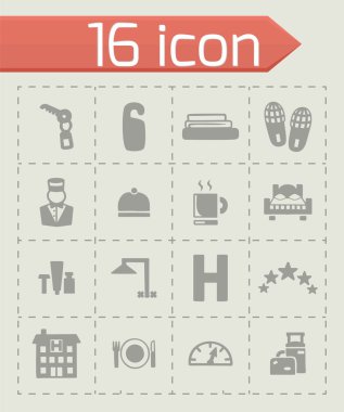 vektör hotel Icon set
