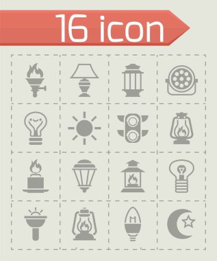 Vektör ışık Icon set