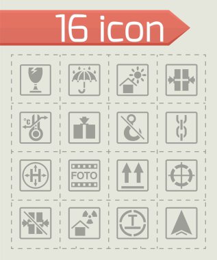 Vektör İşaretleme için kargo Icon set