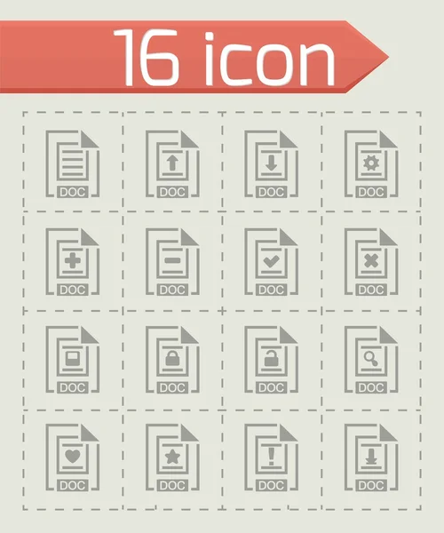 Conjunto de iconos de documento vectorial — Vector de stock