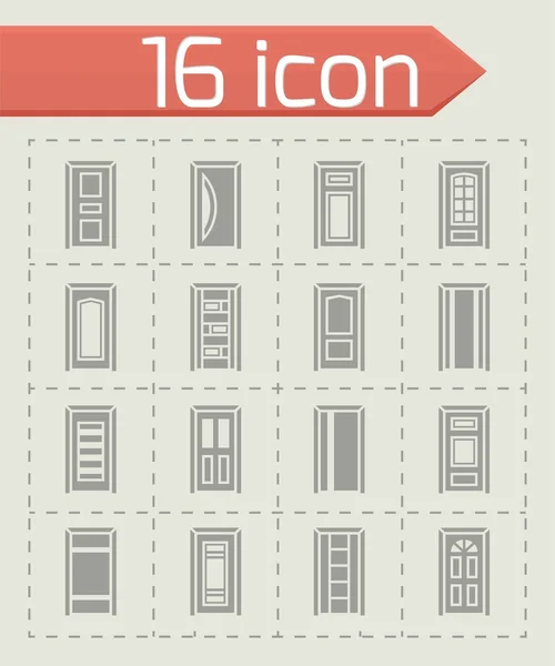 Set de iconos de puerta vectorial — Vector de stock