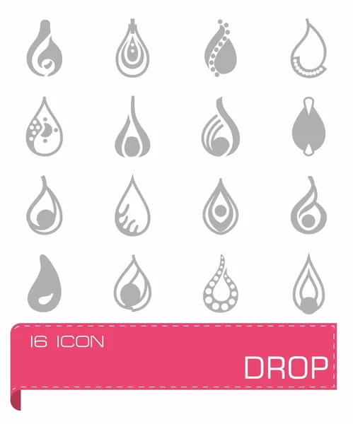 Vector Drop icon set — Stock Vector