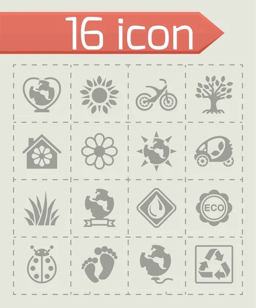 Conjunto de iconos Vector Eco — Vector de stock