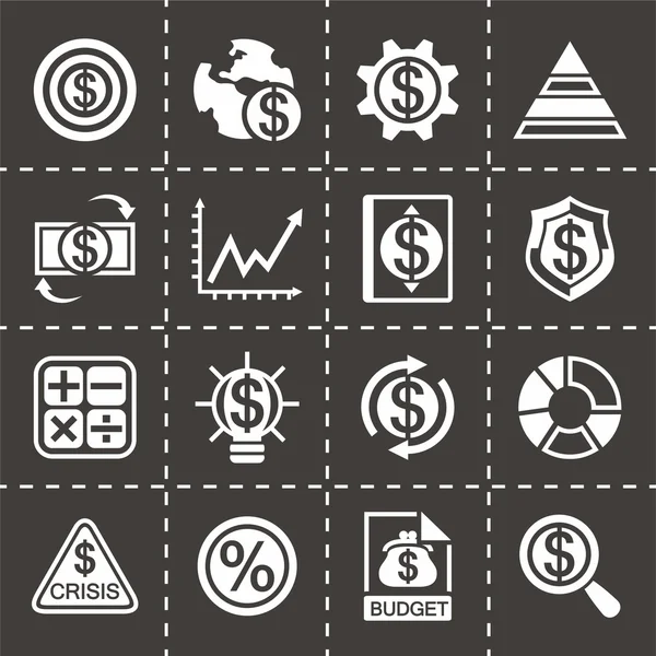 Ensemble d'icônes économiques vectorielles — Image vectorielle