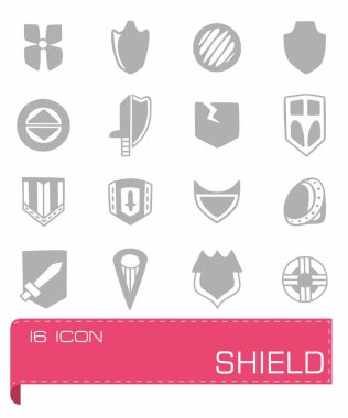 vektör kalkan Icon set