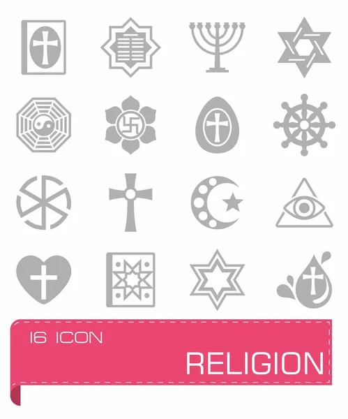 Ensemble d'icônes vectorielles Religion — Image vectorielle