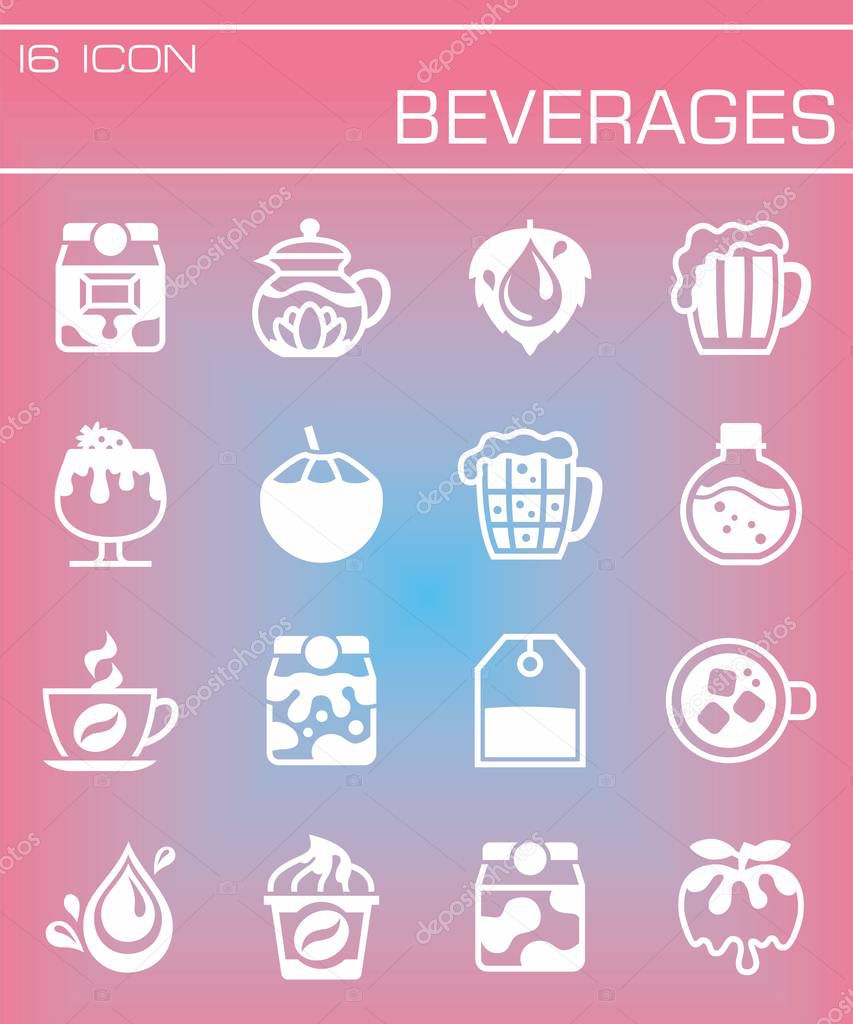Vector Beverages icon set