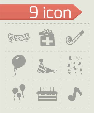 Vektör parti Icon set