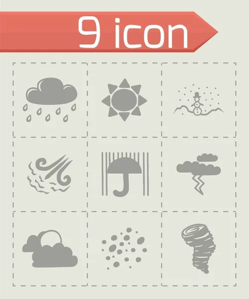 Vector Weather icon set — Stock Vector