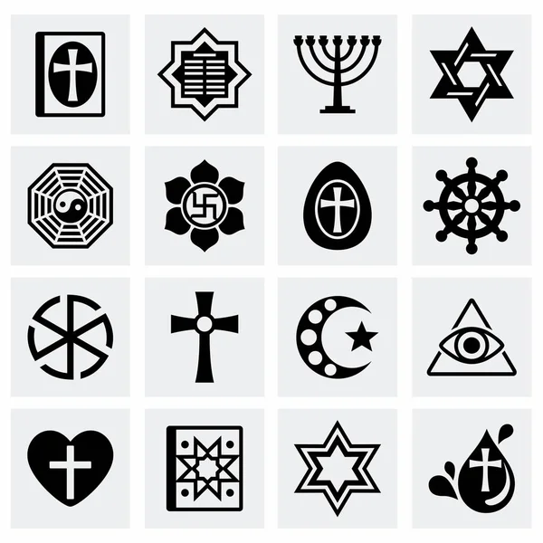 Conjunto de iconos de religión vectorial — Archivo Imágenes Vectoriales
