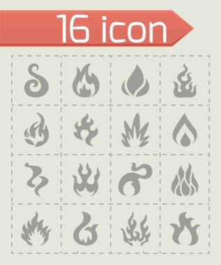 Vektör yangın Icon set