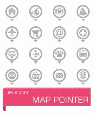 vektör harita işaretçi Icon set