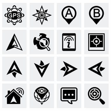 Vektör gezinti Icon set
