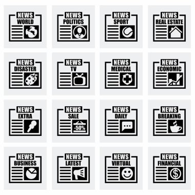 Vektör gazete Icon set