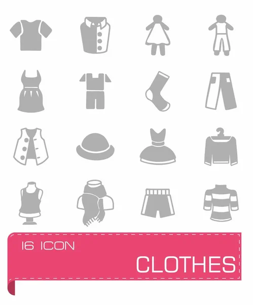 Vector Clothes icon set — Stock Vector