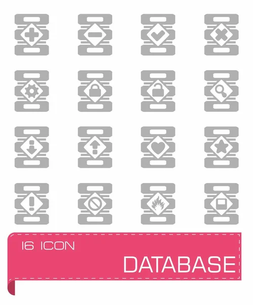 Vector Database icon set — Stock Vector