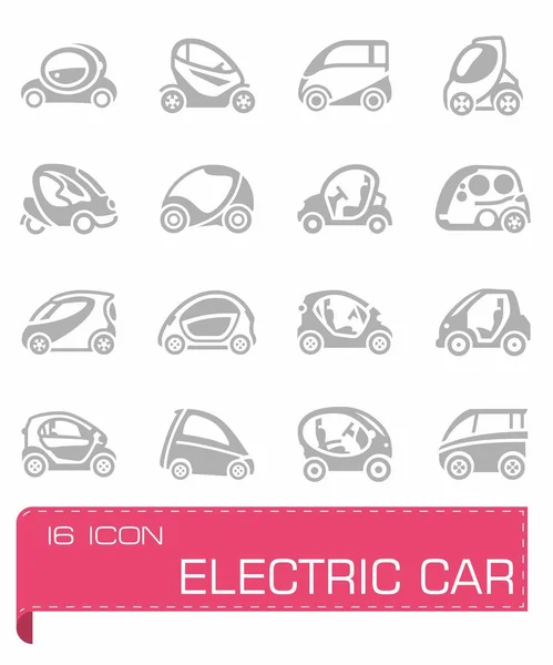 Vektor Elektroauto Icon Set — Stockvektor