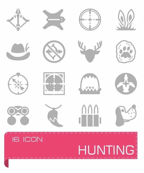 Vektor sadu ikon na lovu — Stockový vektor