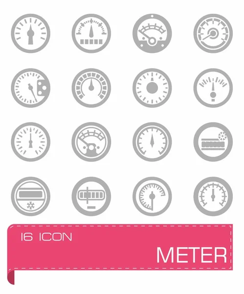 メーター アイコンを設定 — ストックベクタ