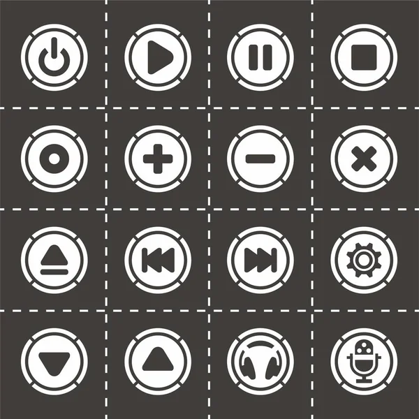 Ensemble d'icônes de boutons vectoriels — Image vectorielle