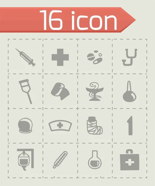 Set de iconos médicos vectoriales — Archivo Imágenes Vectoriales