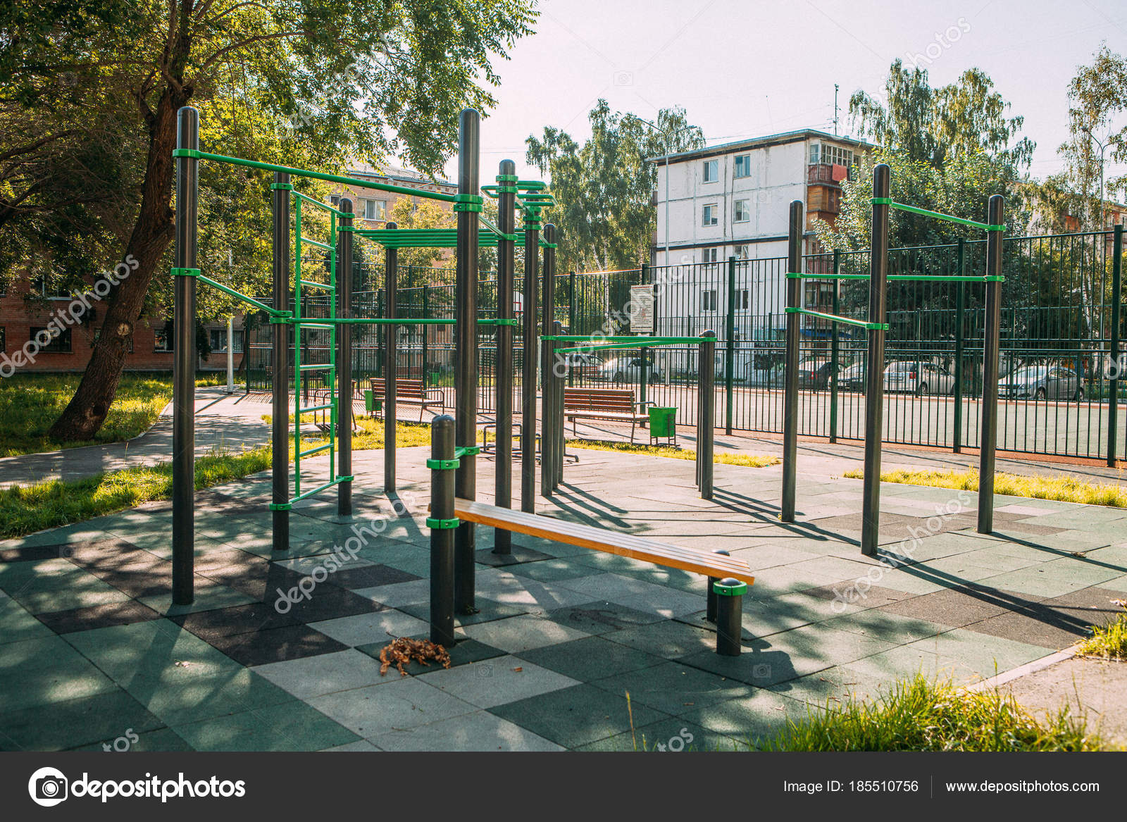 Sport playground workout place concept — Stock Photo © logdog7