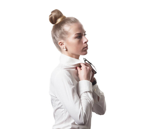 Блондинка с голубыми глазами
 